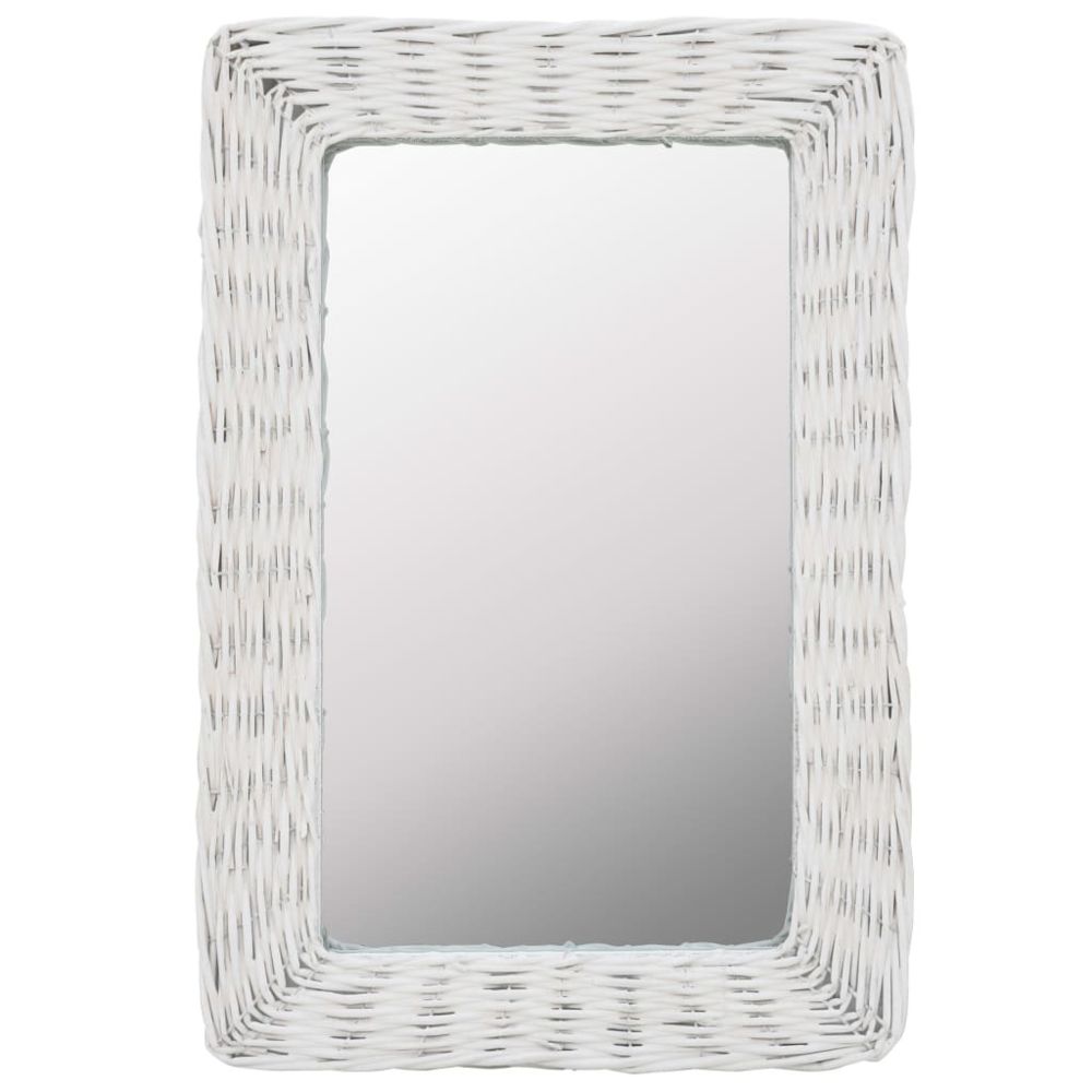 marque generique - Icaverne - Miroirs collection Miroir Osier Blanc 40 x 60 cm - Miroir de salle de bain