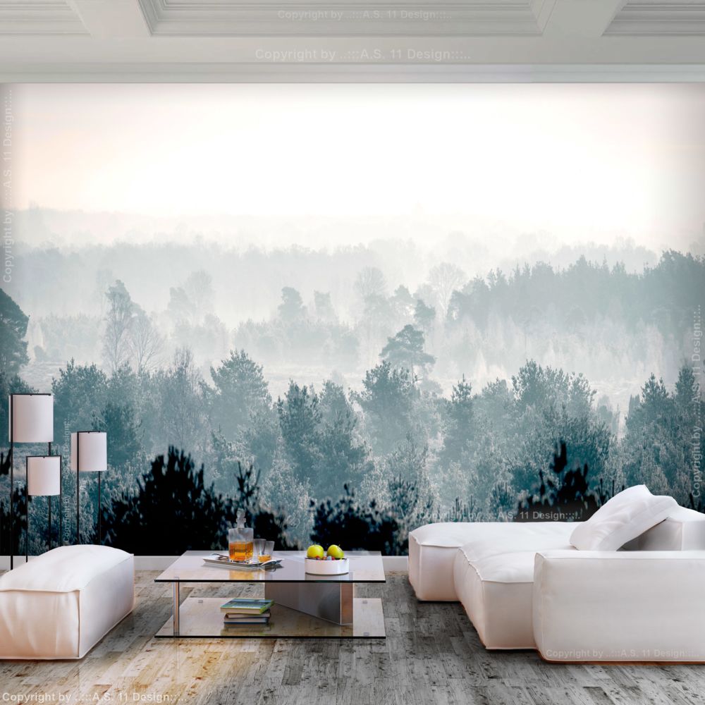 Bimago - Papier peint - Winter Forest - Décoration, image, art | Paysages | Arbres et Forêt | - Papier peint