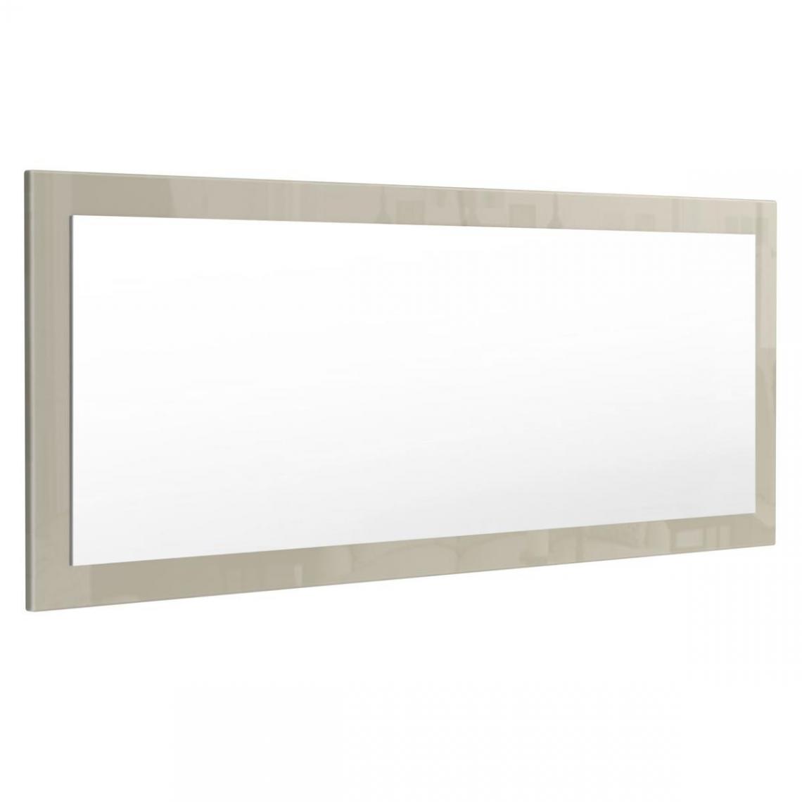 Mpc - Miroir gris sable brillant (HxLxP): 139 x 55 x 2 - Miroir de salle de bain