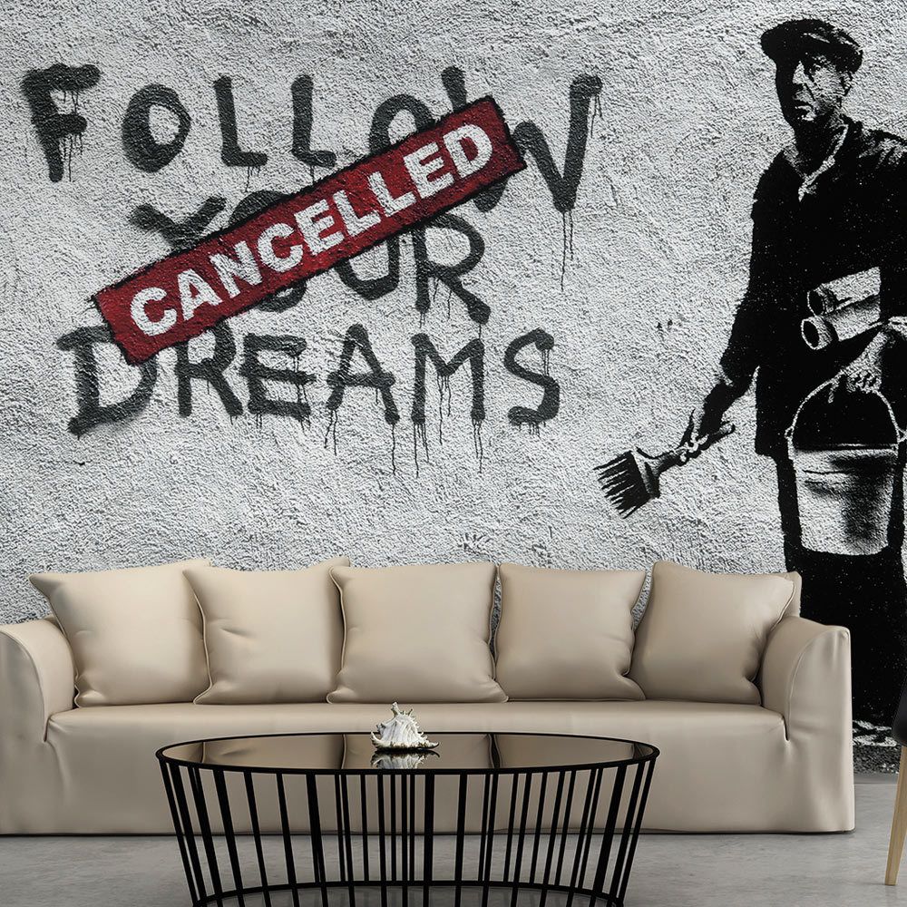 marque generique - 100x70 Papier peint Street art Chic Dreams Cancelled (Banksy) - Papier peint