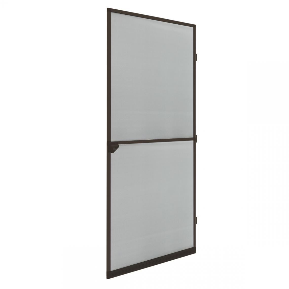 Ecd Germany - Moustiquaire porte en aluminium marron avec tissu de fibre de verre 100 x 220 cm - Moustiquaire Fenêtre