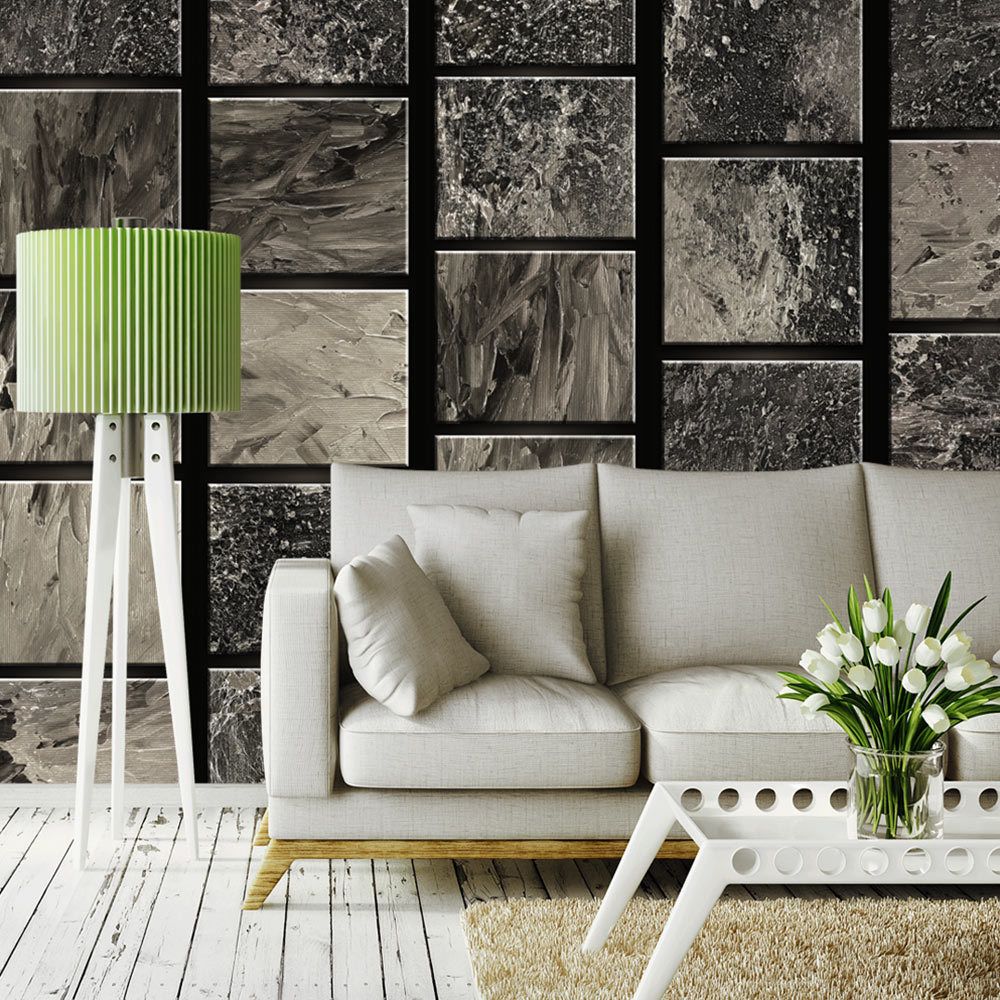 Bimago - Papier peint - Painted Squares - Décoration, image, art | Deko Panels | 50x1000 cm | - Papier peint