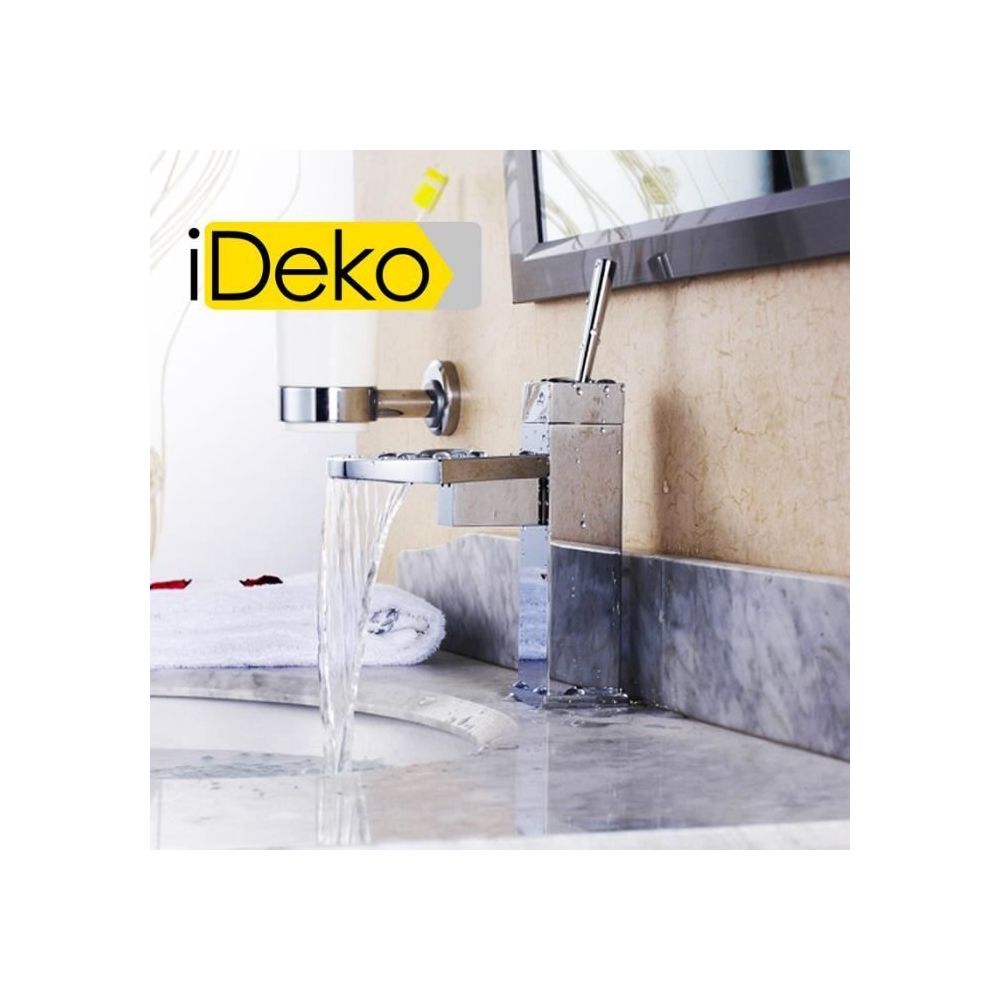 Ideko - iDeko®Robinet Mitigeur lavabo cascade gros bec & Flexible - Lavabo
