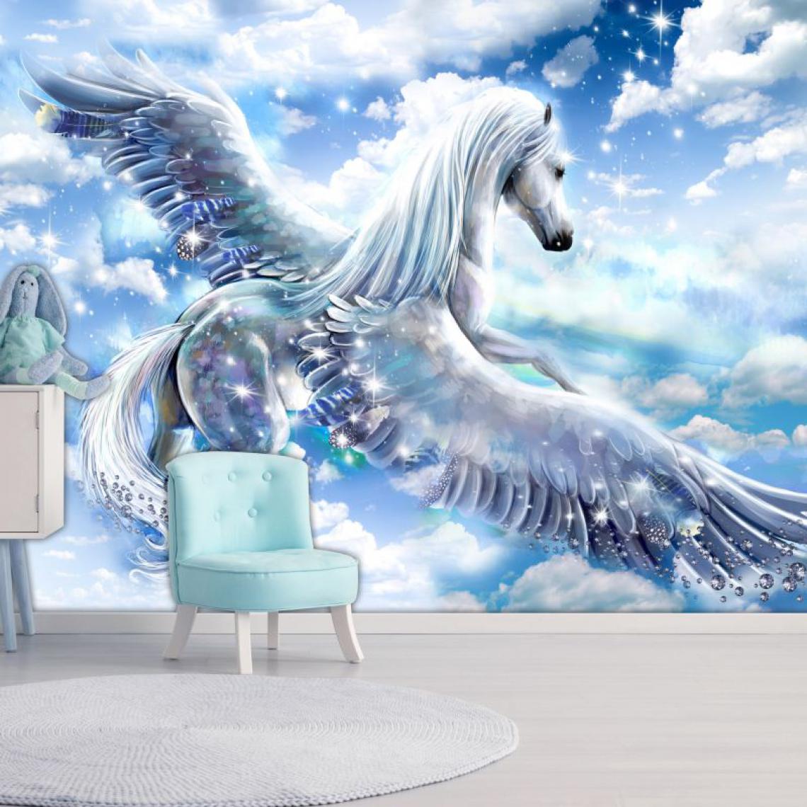 Artgeist - Papier peint - Pegasus (Blue) .Taille : 250x175 - Papier peint