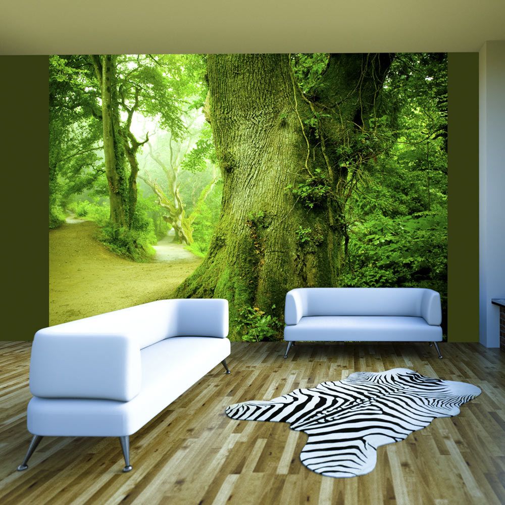 Bimago - Papier peint - Chemin forestier - Décoration, image, art | Paysages | Arbres et Forêt | - Papier peint