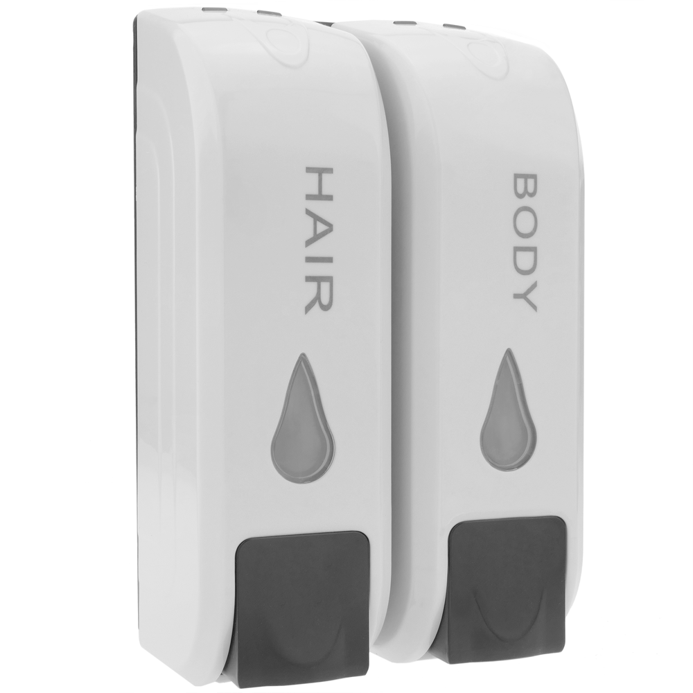 Primematik - Distributeur de savon de douche pour mur. 2 x réservoir remplissable - Lave main