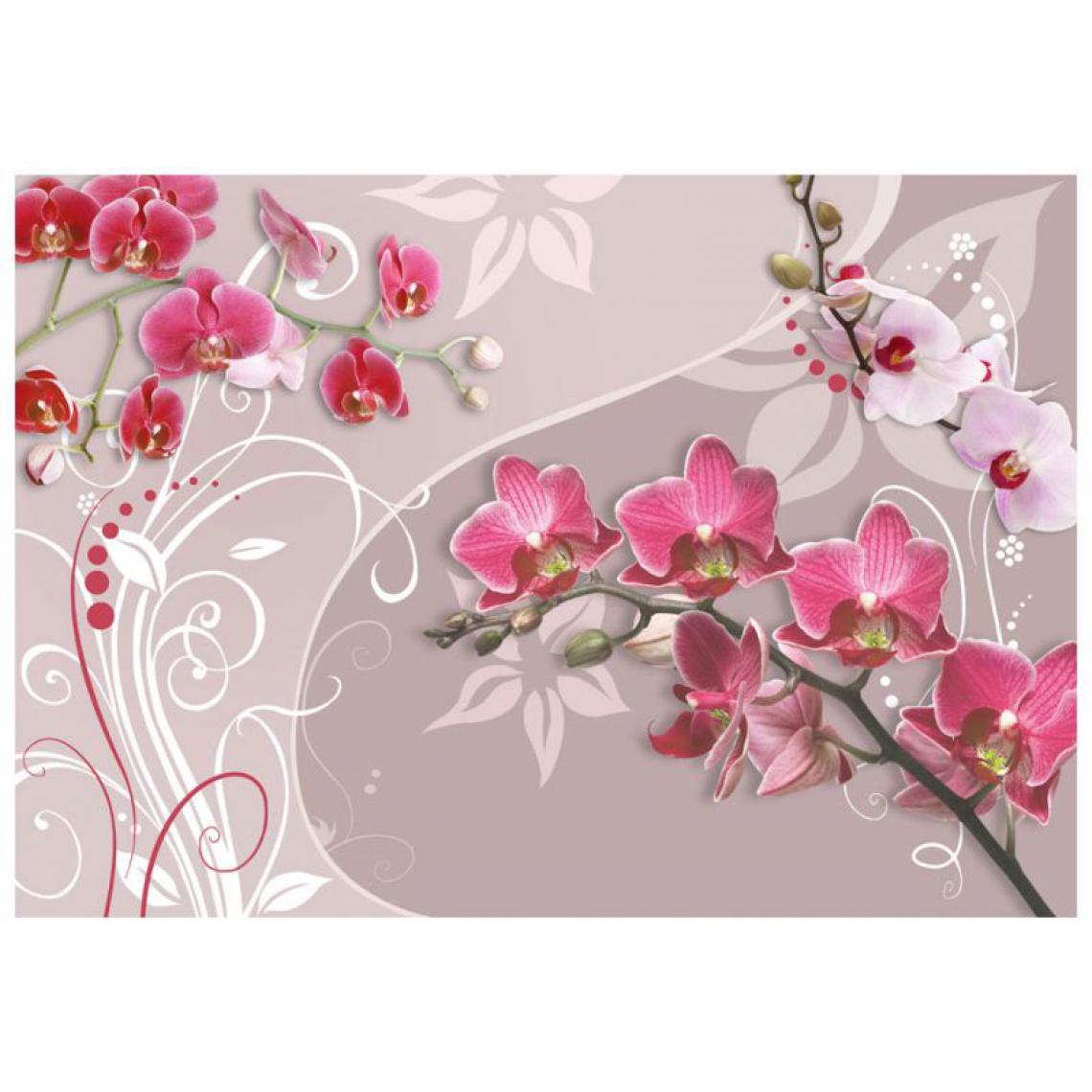 Artgeist - Papier peint - Flight of pink orchids .Taille : 350x245 - Papier peint