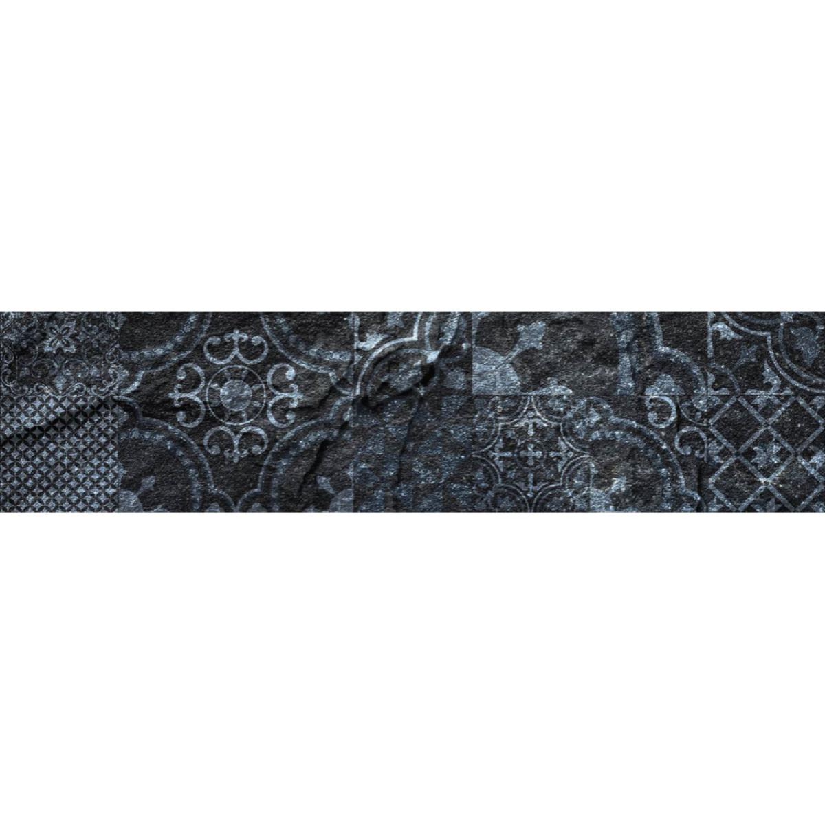 Cpm - Crédence adhésive en alu imitation Ardoise - L. 20 x l. 90 cm - Noir - Fond de hotte