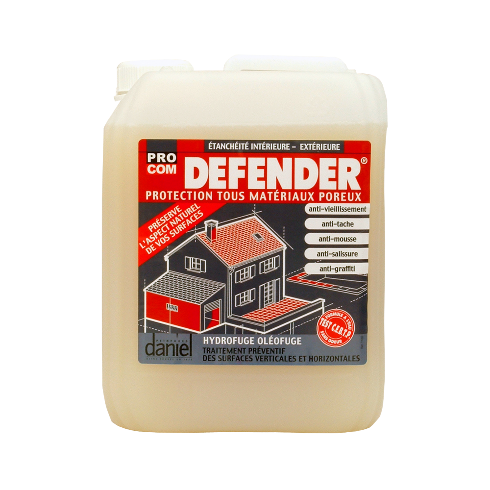 Defender - Imperméabilisant hydrofuge anti tache tous supports, terrasses, sols, murs, toitures, Defender - PROCOM-20 litres - Imperméabilisant mur & sol