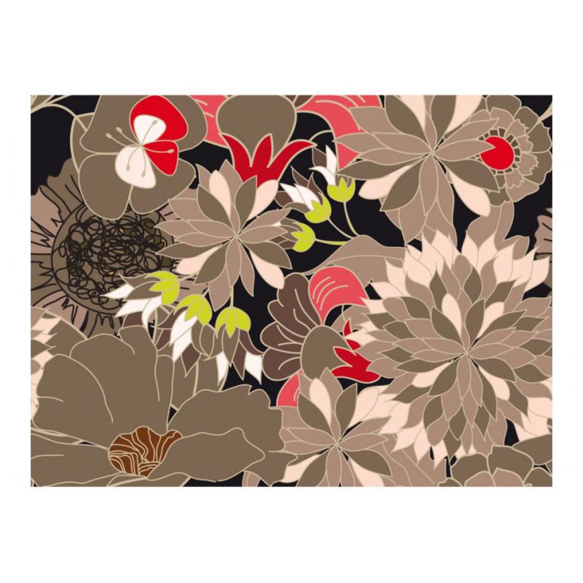 Artgeist - Papier peint - motif floral - gris .Taille : 250x193 - Papier peint