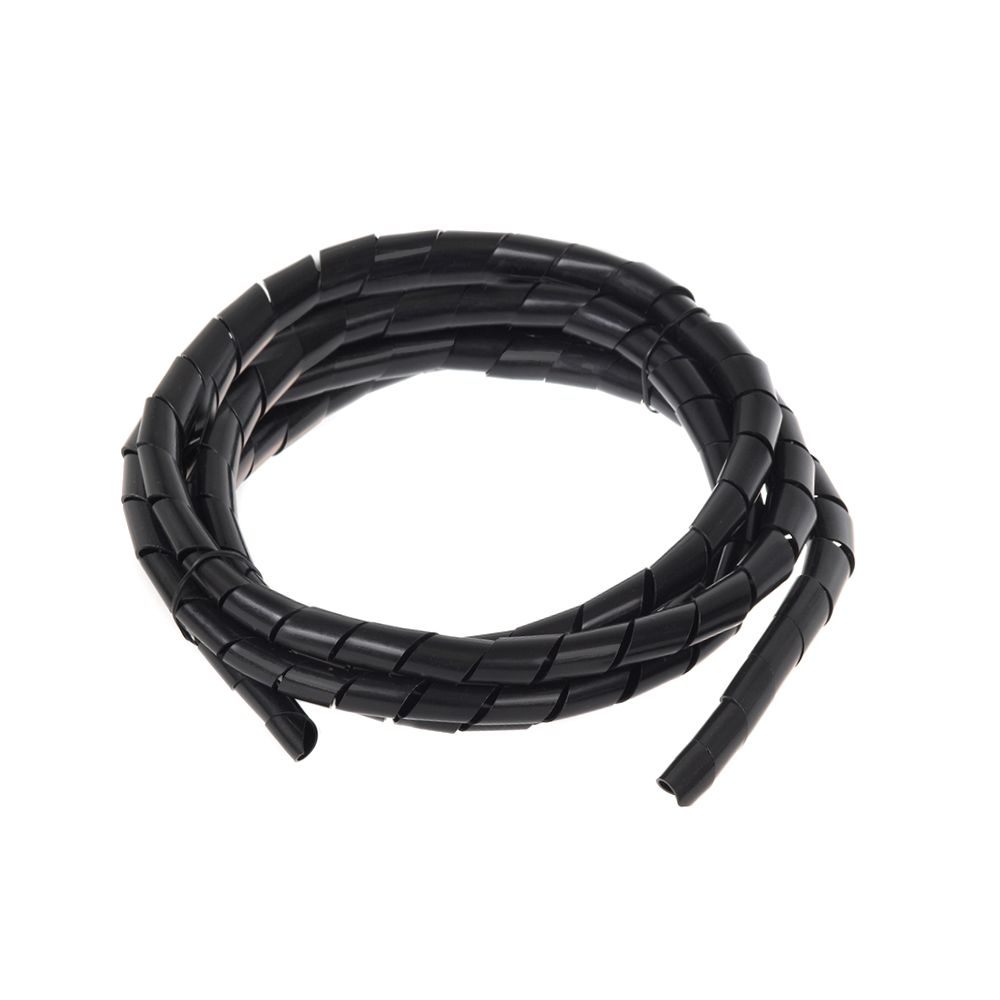 Maclean - Organisateur de câbles 8,7 * 10mm en spirale noir 3m - Accessoires de câblage