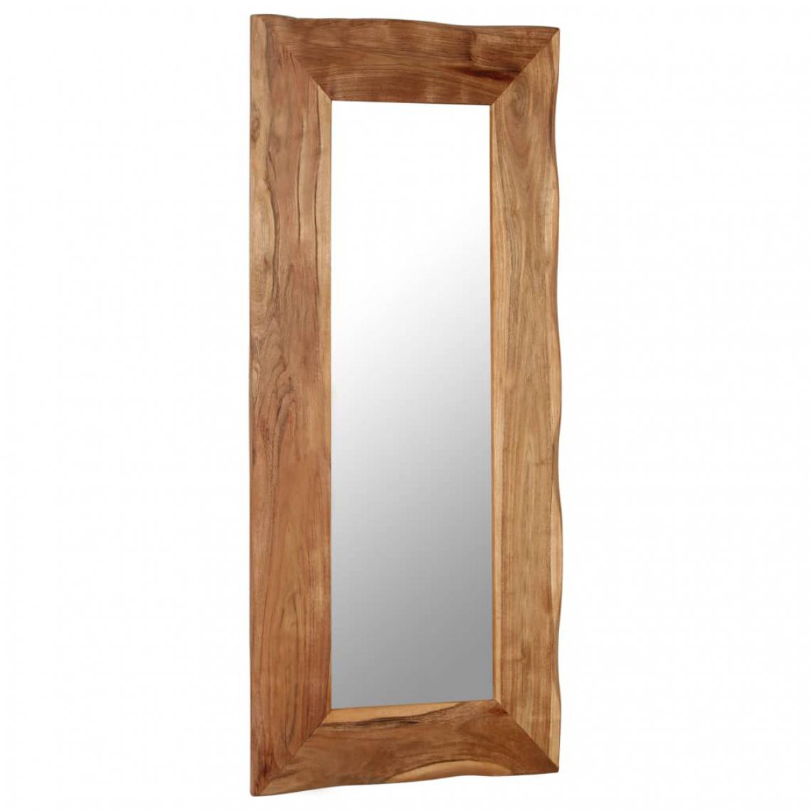Chunhelife - Miroir cosmétique 50x110 cm Bois solide d'acacia - Miroir de salle de bain