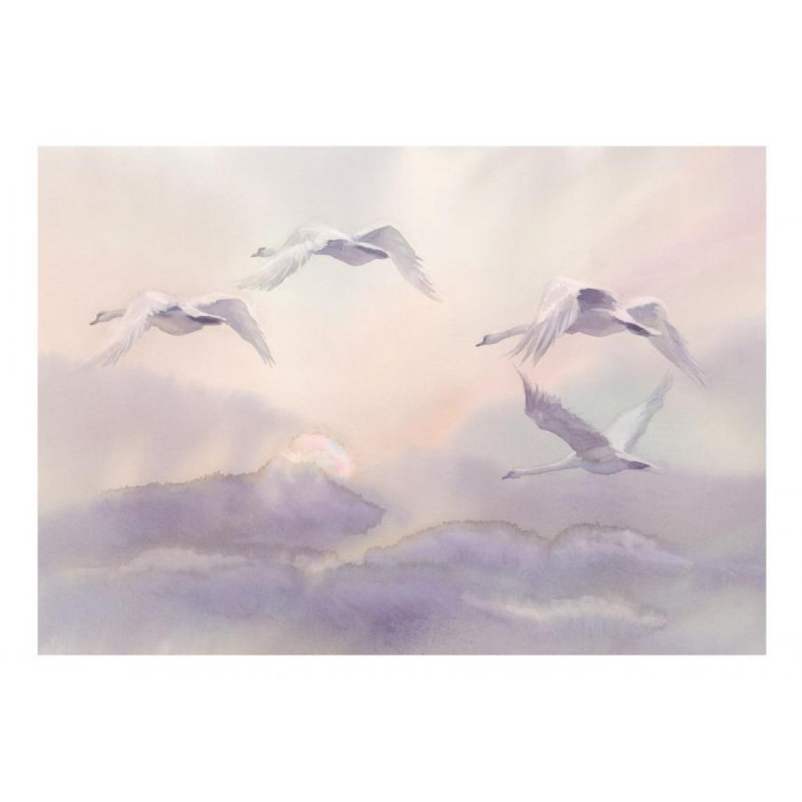 Artgeist - Papier peint - Flying Swans .Taille : 350x245 - Papier peint