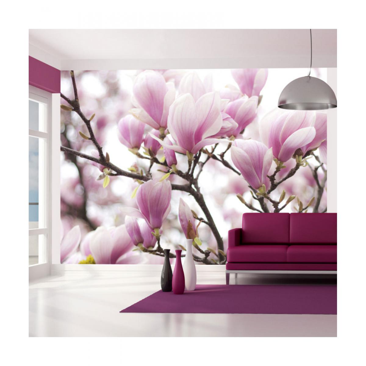 Artgeist - Papier peint - Branche de magnolia en fleurs 200x154 - Papier peint