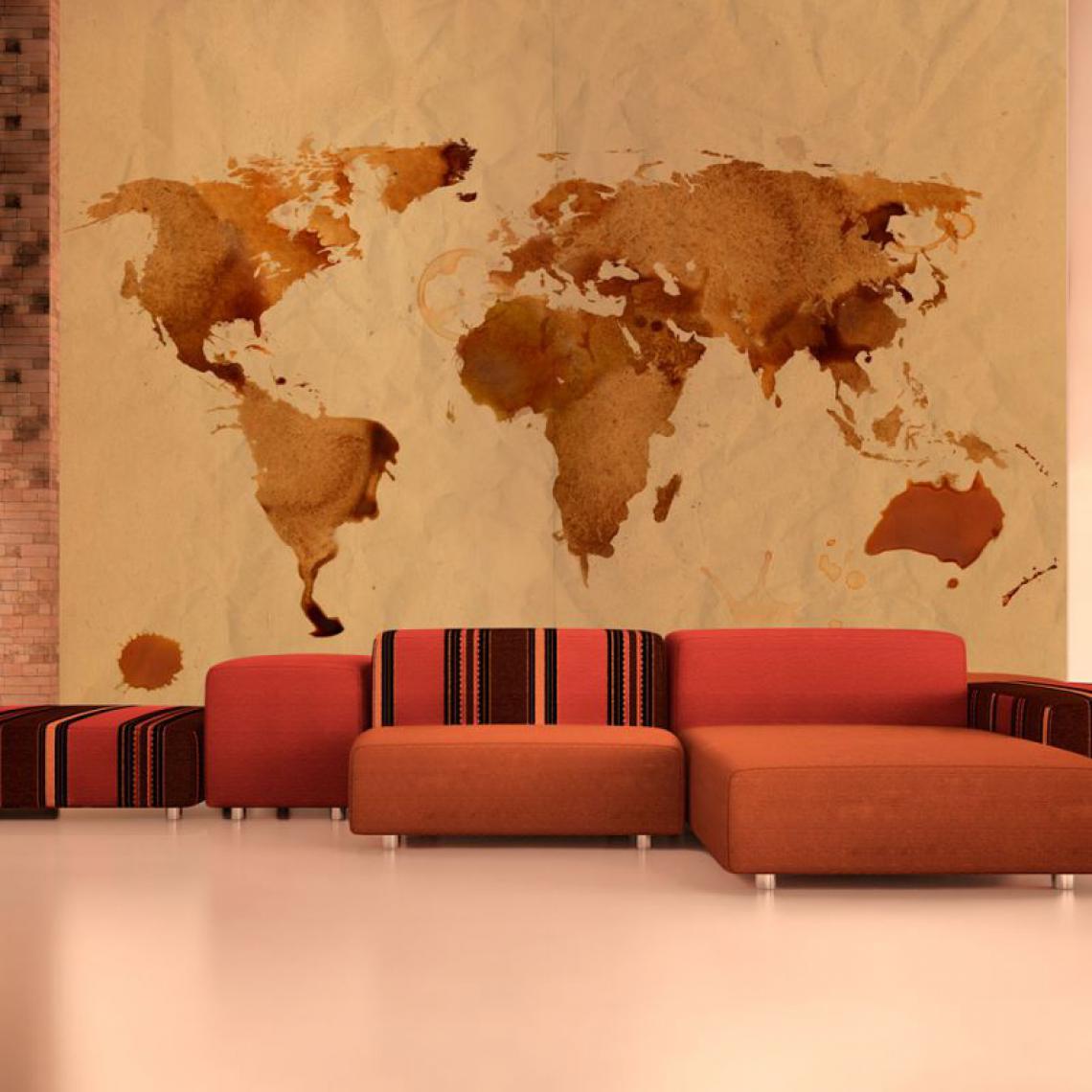 Artgeist - Papier peint - Tea map of the World .Taille : 400x309 - Papier peint