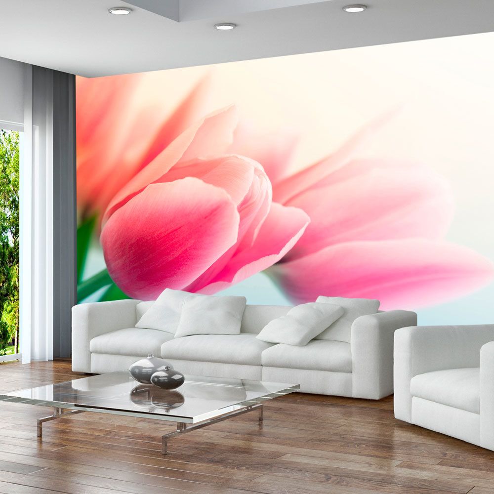 Bimago - Papier peint - Printemps et tulipes - Décoration, image, art | Fleurs | Tulipes | - Papier peint