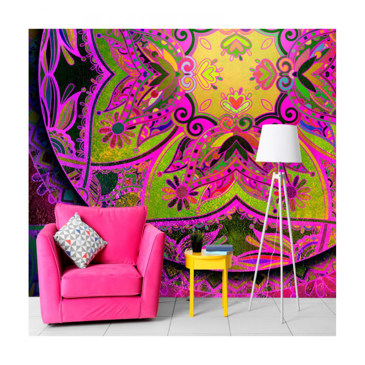 Artgeist - Papier peint - Mandala: Pink Expression 300x210 - Papier peint