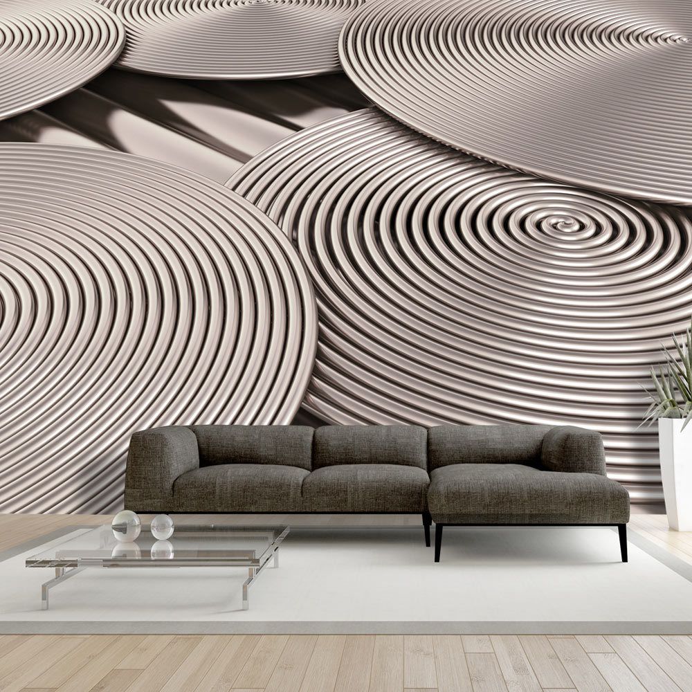 marque generique - 150x105 Papier peint 3D 3D et Perspective Magnifique Copper Spirals - Papier peint