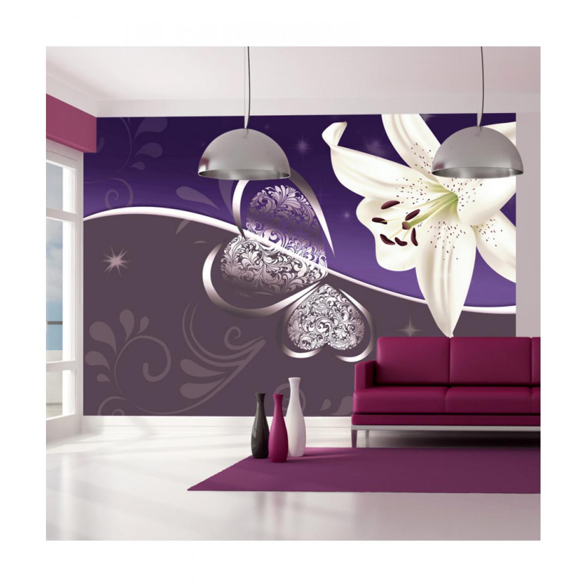 Artgeist - Papier peint - Lily in shades of violet 350x245 - Papier peint