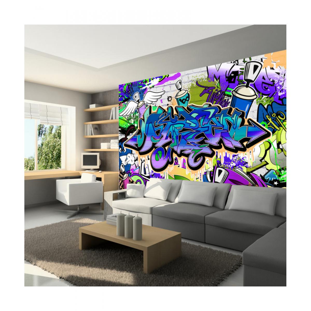 Artgeist - Papier peint - Graffiti: violet theme 300x210 - Papier peint