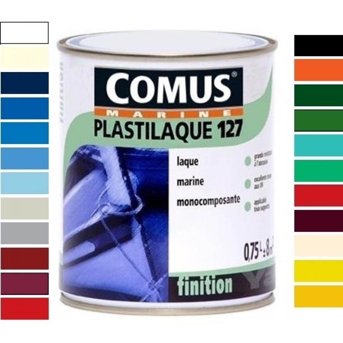 Comus - PLASTILAQUE 127 GRIS PERLE 0,75 L - Laque marine de finition Brillante haut de gamme - COMUS MARINE - Peinture extérieure