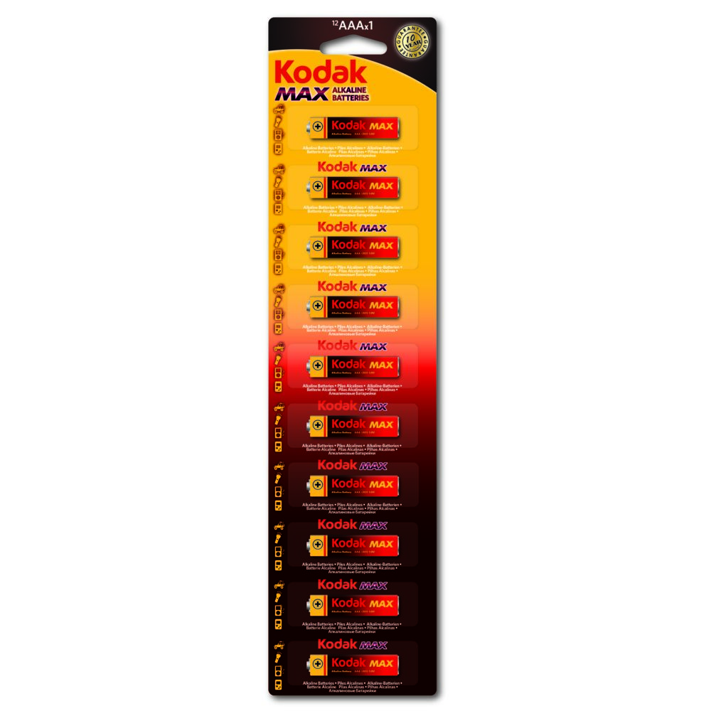 Kodak - KODAK - Piles - MAX Alcaline - AAA / LR03 - pack de 10-- - Piles rechargeables