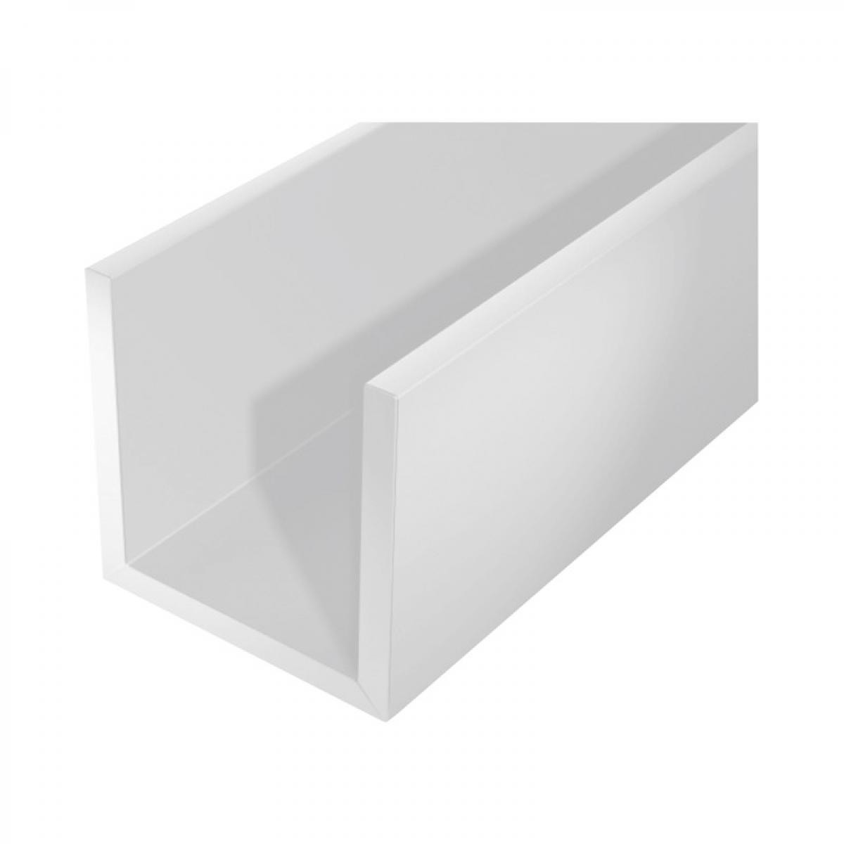 Gah Alberts - Profil U plastique 2000/12x10mm blanc - Profilé de finition pour carrelage