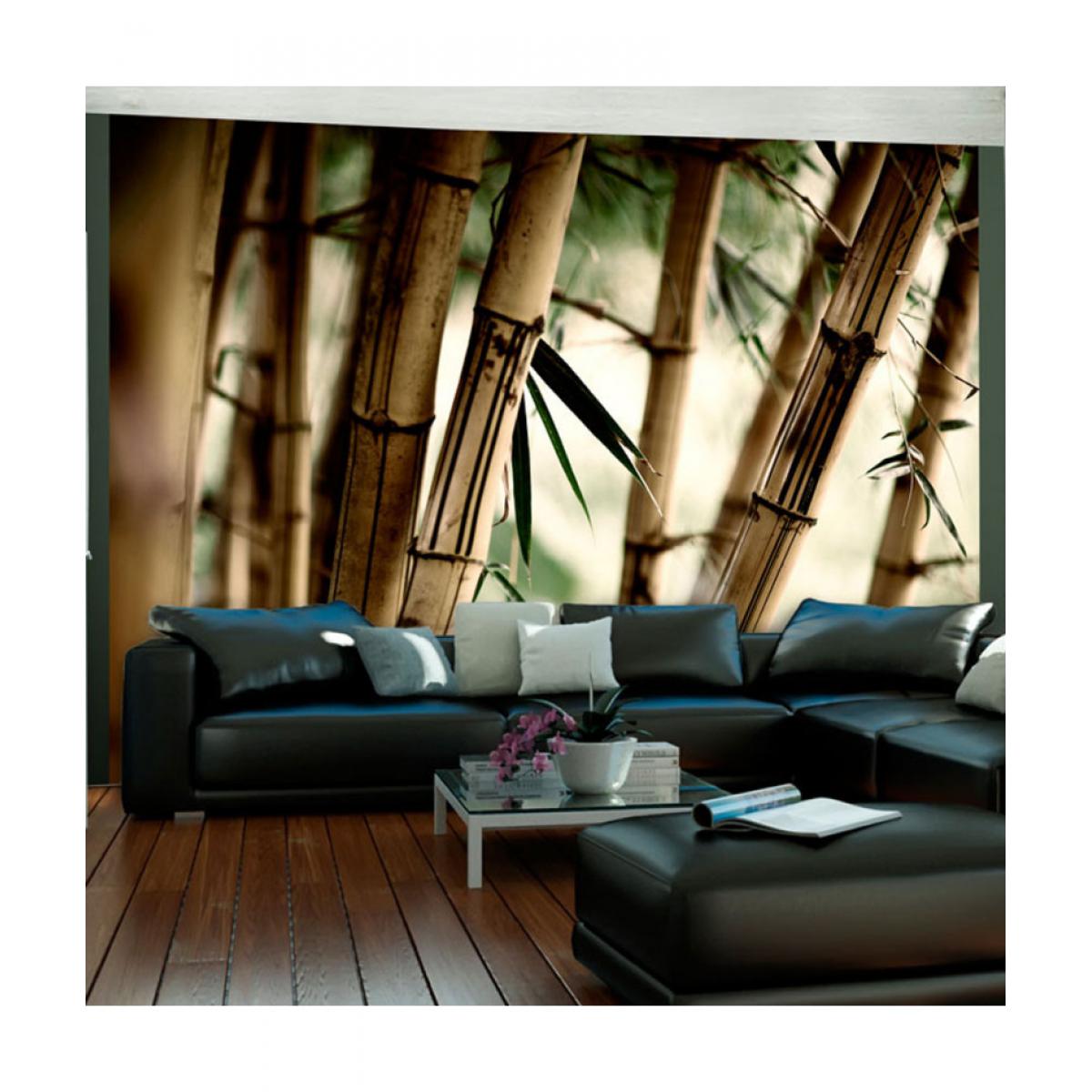 Artgeist - Papier peint - Fog and bamboo forest 350x270 - Papier peint