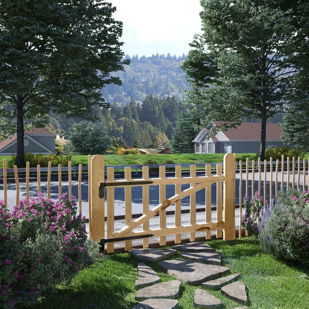 Vidaxl - Portillon simple de clôture Bois de noisetier 100 x 60 cm | Beige - Portillon