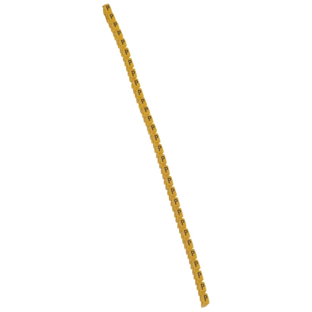 Legrand - repère pour fil de 1.5 à 2.5 mm2 - lettre p - couleur jaune - legrand cab 3 - Accessoires de câblage