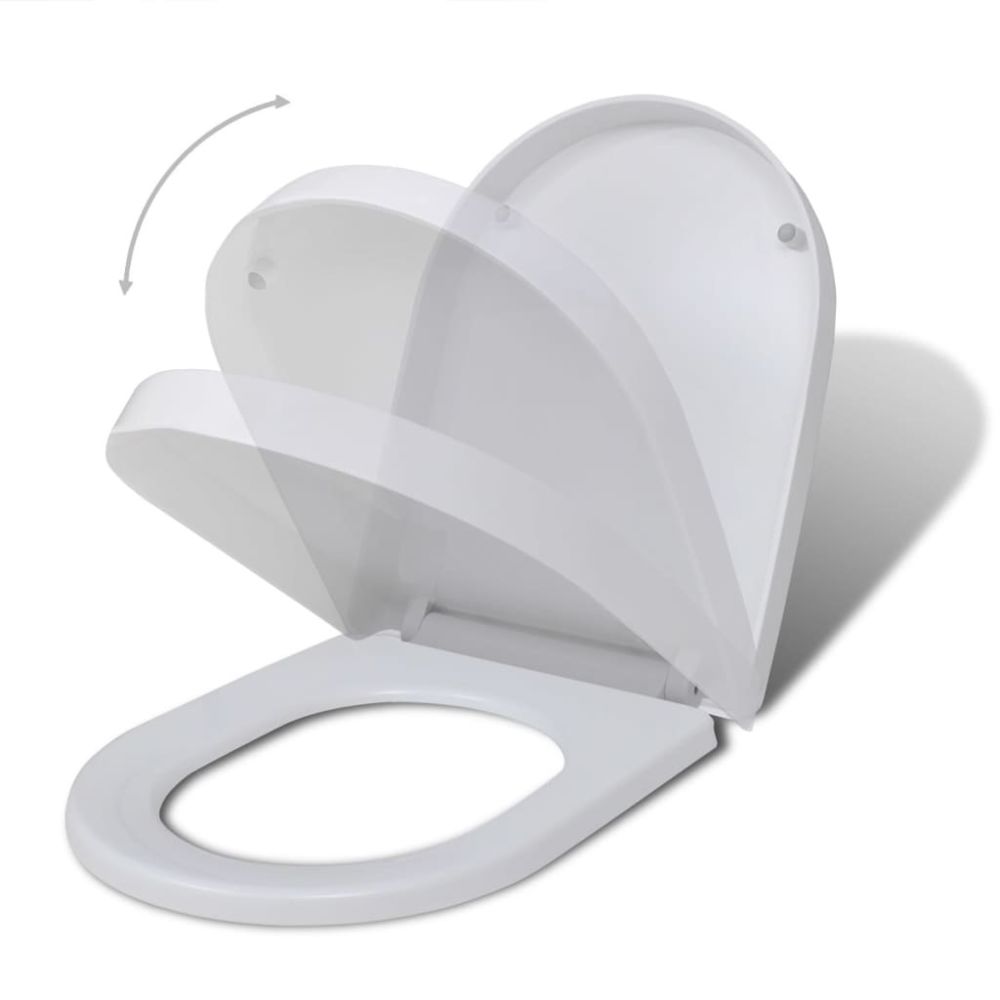 marque generique - Icaverne - Sièges de toilettes & de bidets ligne Abattant WC avec frein de chute 2 pcs Plastique Blanc - Bidet