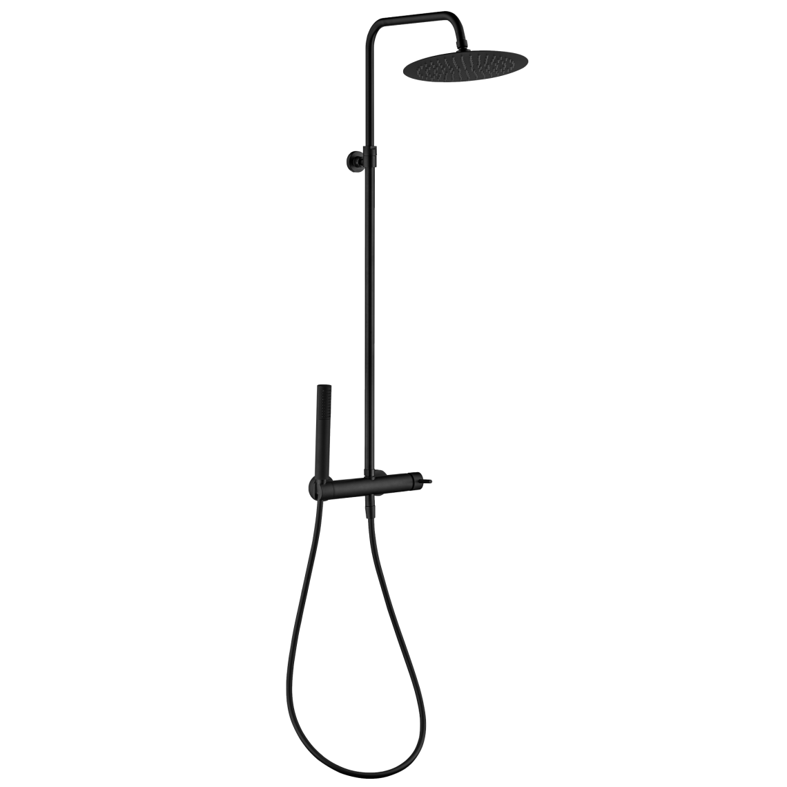 Essebagno - Luisa colonne de douche mécanique noire 250 - Colonne de douche