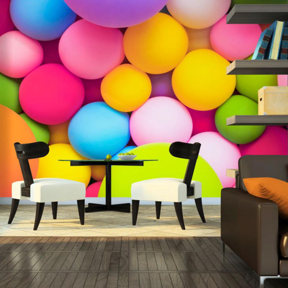 Artgeist - Papier peint - Colourful Balls .Taille : 350x245 - Papier peint