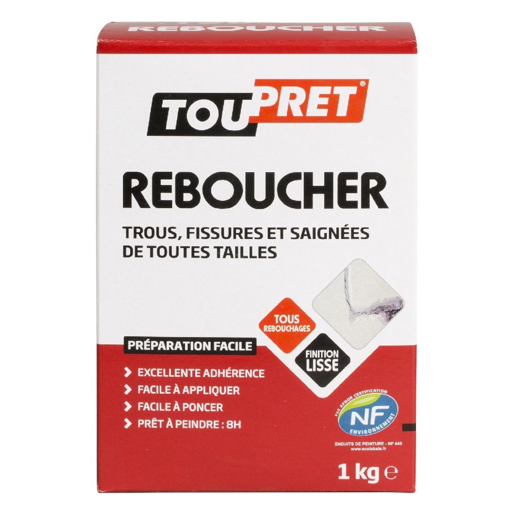 Toupret - Enduit rebouchage Toupret Boîte 1kg - Produit préparation avant pose