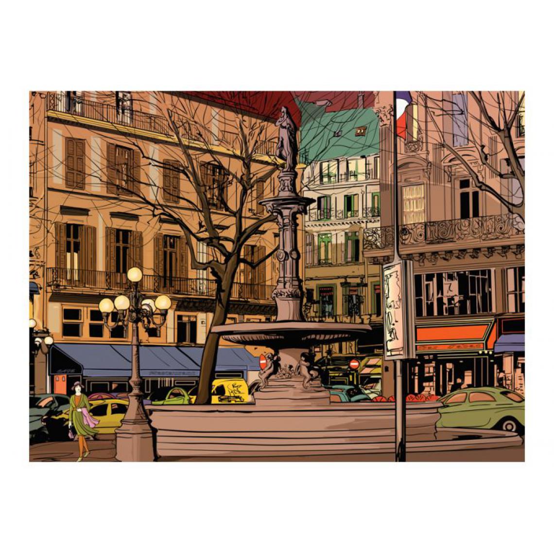 Artgeist - Papier peint - Walk through the French square .Taille : 250x193 - Papier peint