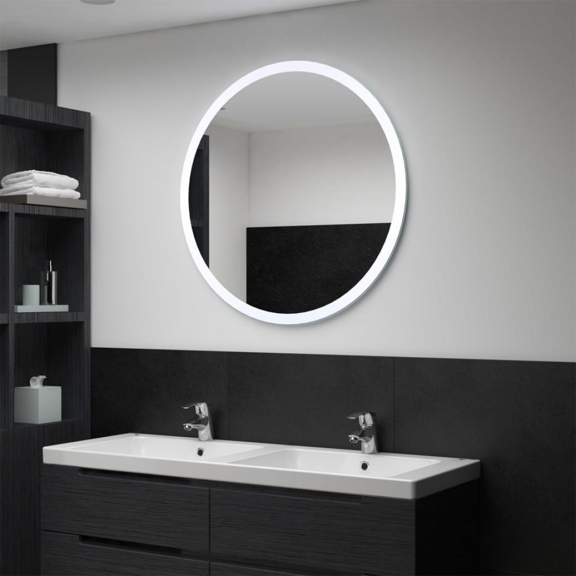Chunhelife - Miroir à LED pour salle de bain 80 cm - Miroir de salle de bain