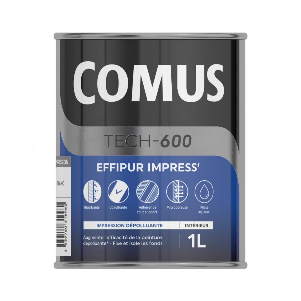 Comus - EFFIPUR IMPRESS' 1L - Impression polyvalente en phase aqueuse - COMUS - Peinture intérieure