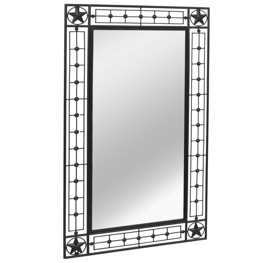marque generique - Icaverne - Miroirs ensemble Miroir mural de jardin Rectangulaire 60 x 110 cm Noir - Miroir de salle de bain