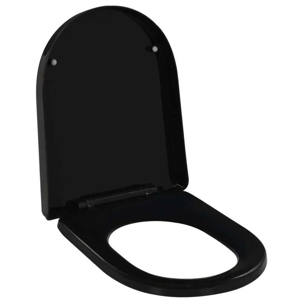 marque generique - Icaverne - Sièges de toilettes & de bidets gamme Abattant WC à fermeture en douceur Libération rapide Noir - Bidet