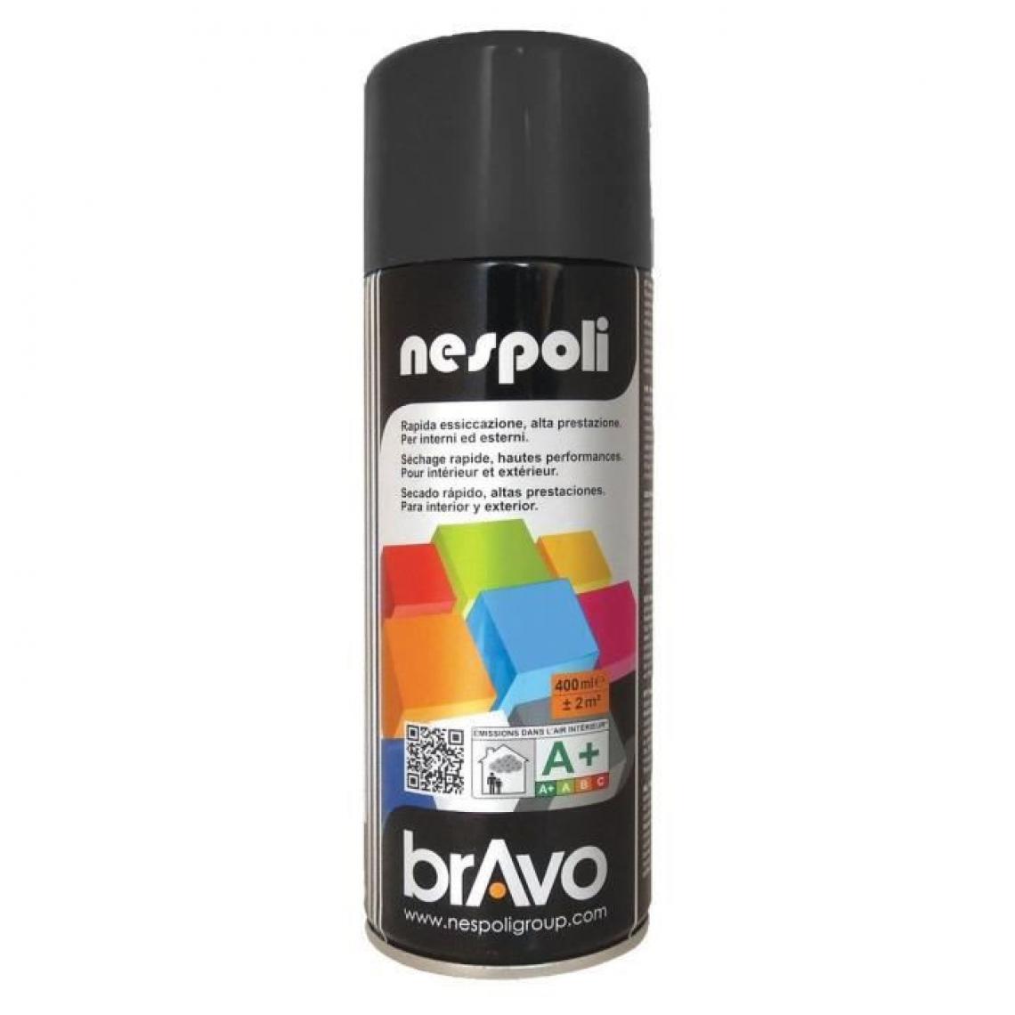 Nespoli - NESPOLI Aerosol peinture professionnelle noir mat 400mL - Peinture intérieure