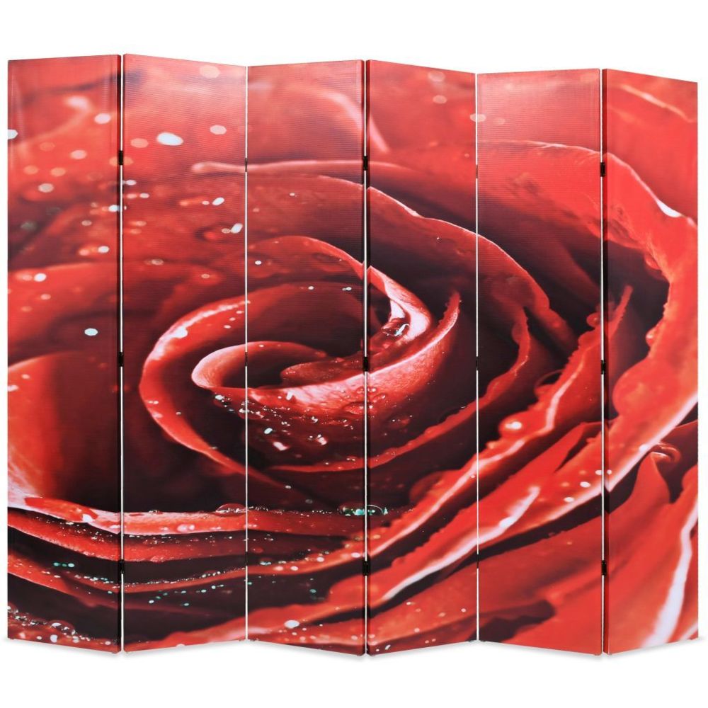 Vidaxl - vidaXL Cloison de sï¿½paration pliable 228 x 180 cm Rose rouge - Séparation de pièce