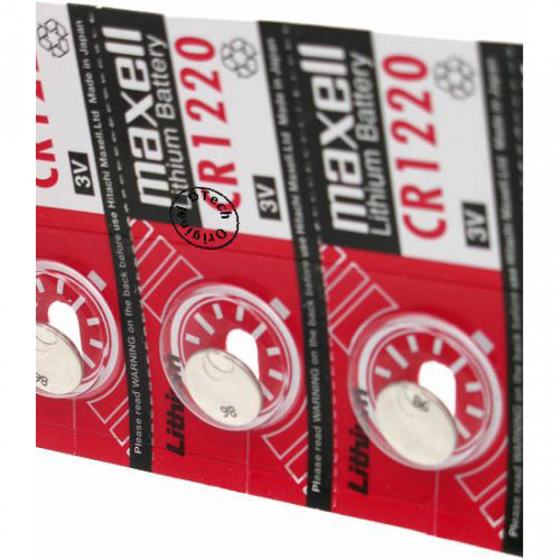 Otech - Pack de 5 piles maxell pour DIVERS BR1220 - Piles rechargeables