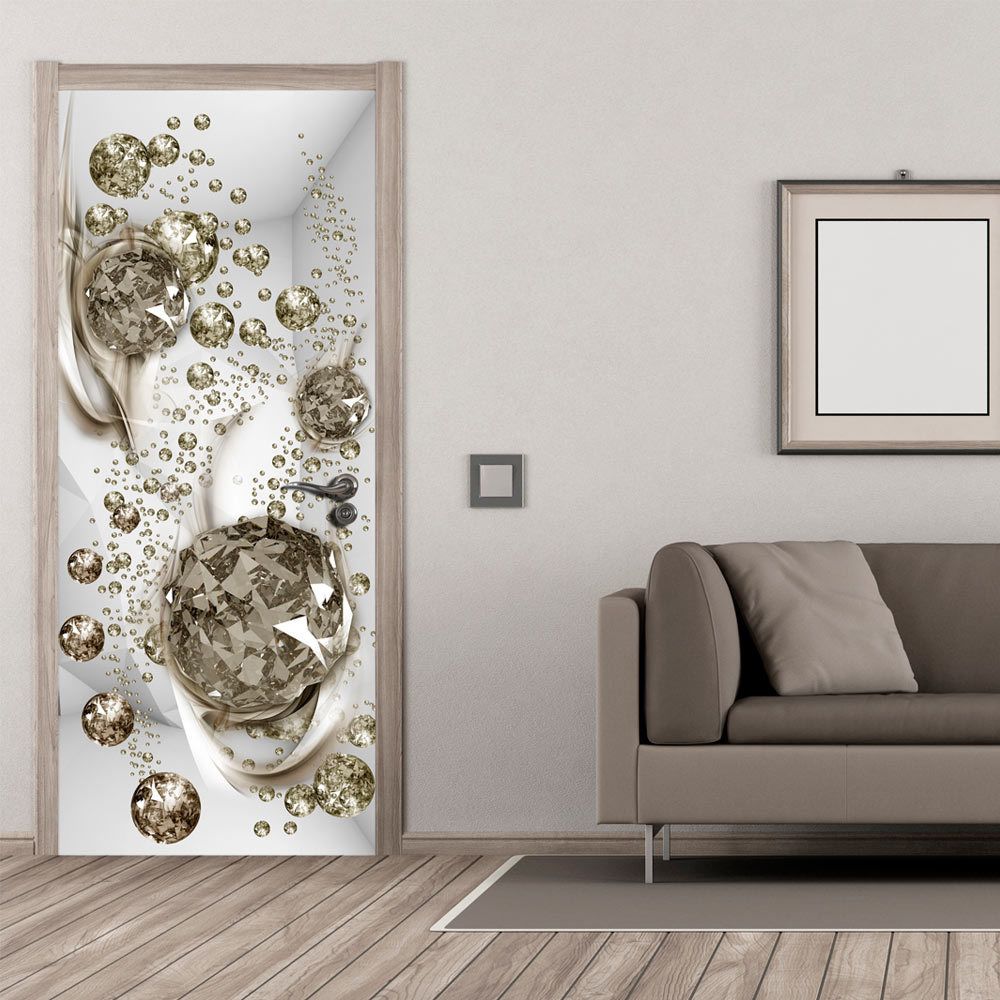 Bimago - Papier-peint pour porte - Photo wallpaper - Bubble abstraction I - Décoration, image, art | 90x210 cm | - Papier peint