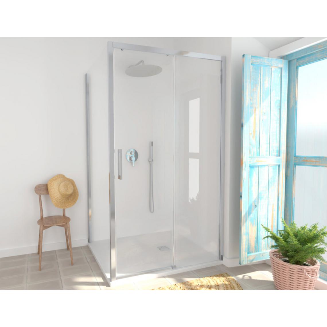 Sanycces - Porte de douche coulissante une porte New Lisboa - 120 cm - Cabine de douche