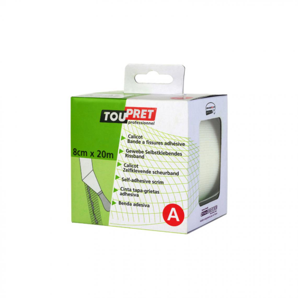 Toupret - Bande adhésive TOUPRET 8 cm x 20m - CAC0820 - Mastic, silicone, joint
