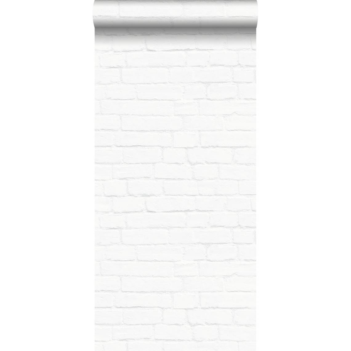 ESTAhome - ESTAhome papier peint brique blanc - 138533 - 53 cm x 10,05 m - Papier peint