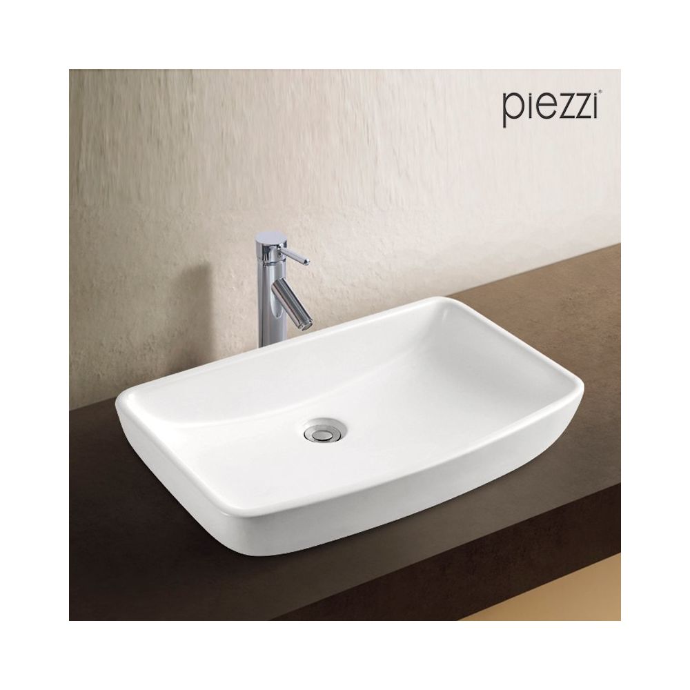 Piezzi - Vasque rectangulaire en céramique blanche - Adela - Vasque