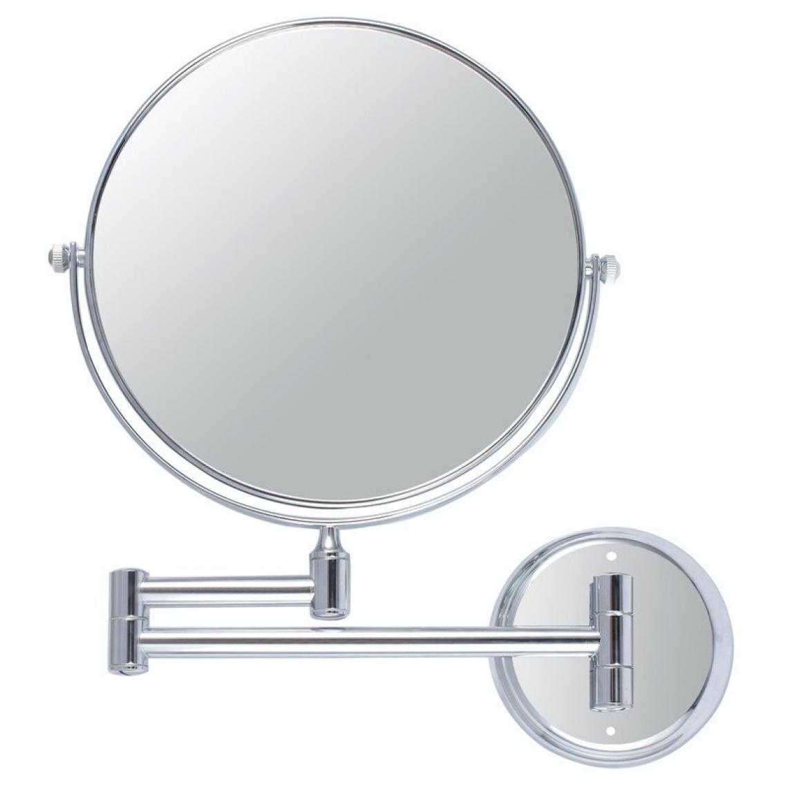 Universal - Loupe chromée Accessoires de salle de bain Miroir de maquillage Distance réglable 360 Rotation | Miroir de bain(Argent) - Miroir de salle de bain