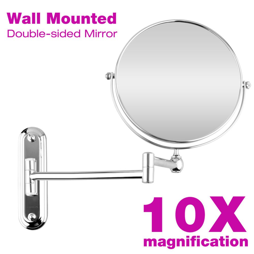 Floureon - Miroir Lumineux Grossissant Mural Double face 8 pouces 10x - Miroir de salle de bain