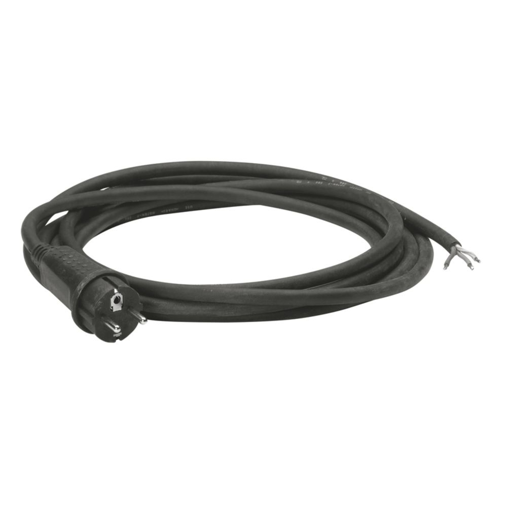 Legrand - cable 3g1,5 mm2 avec fiche moulée male en caoutchouc - 3 mètres - Fiches électriques